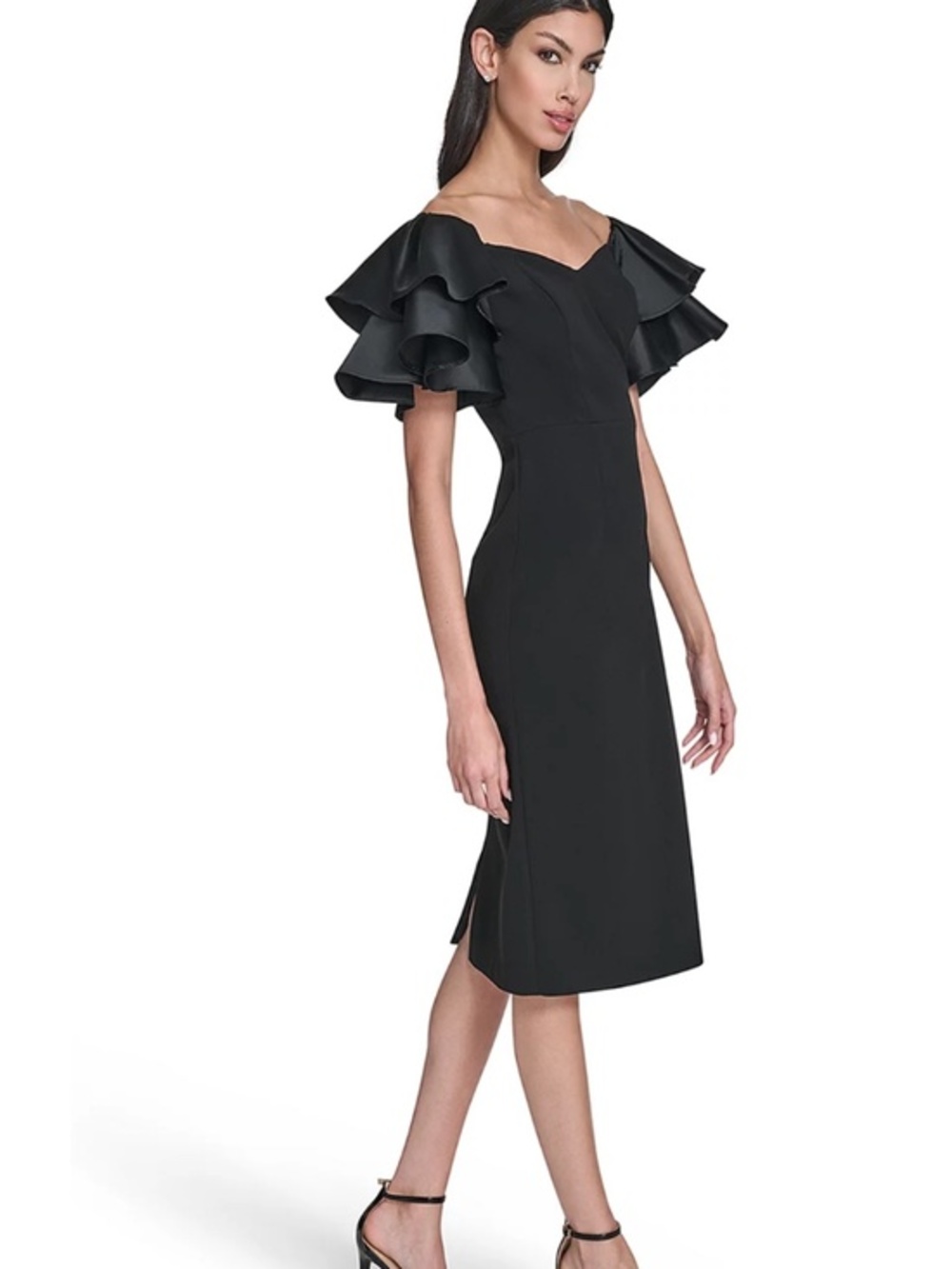 Eliza J Women's Strapless Puff-Sleeve Dress